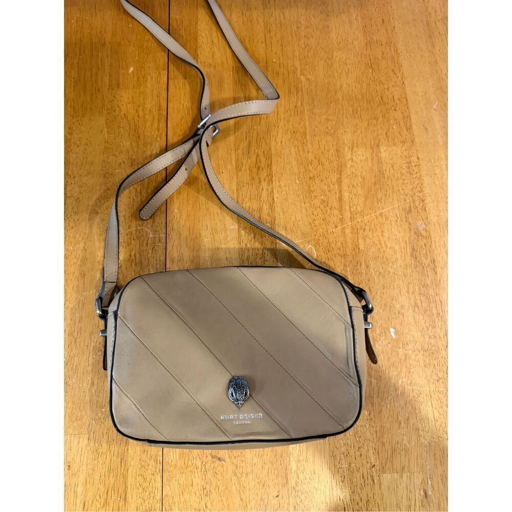 Kurt Geiger London Kensington Leather Tan Crossbody Bag - Picture 3 of 10